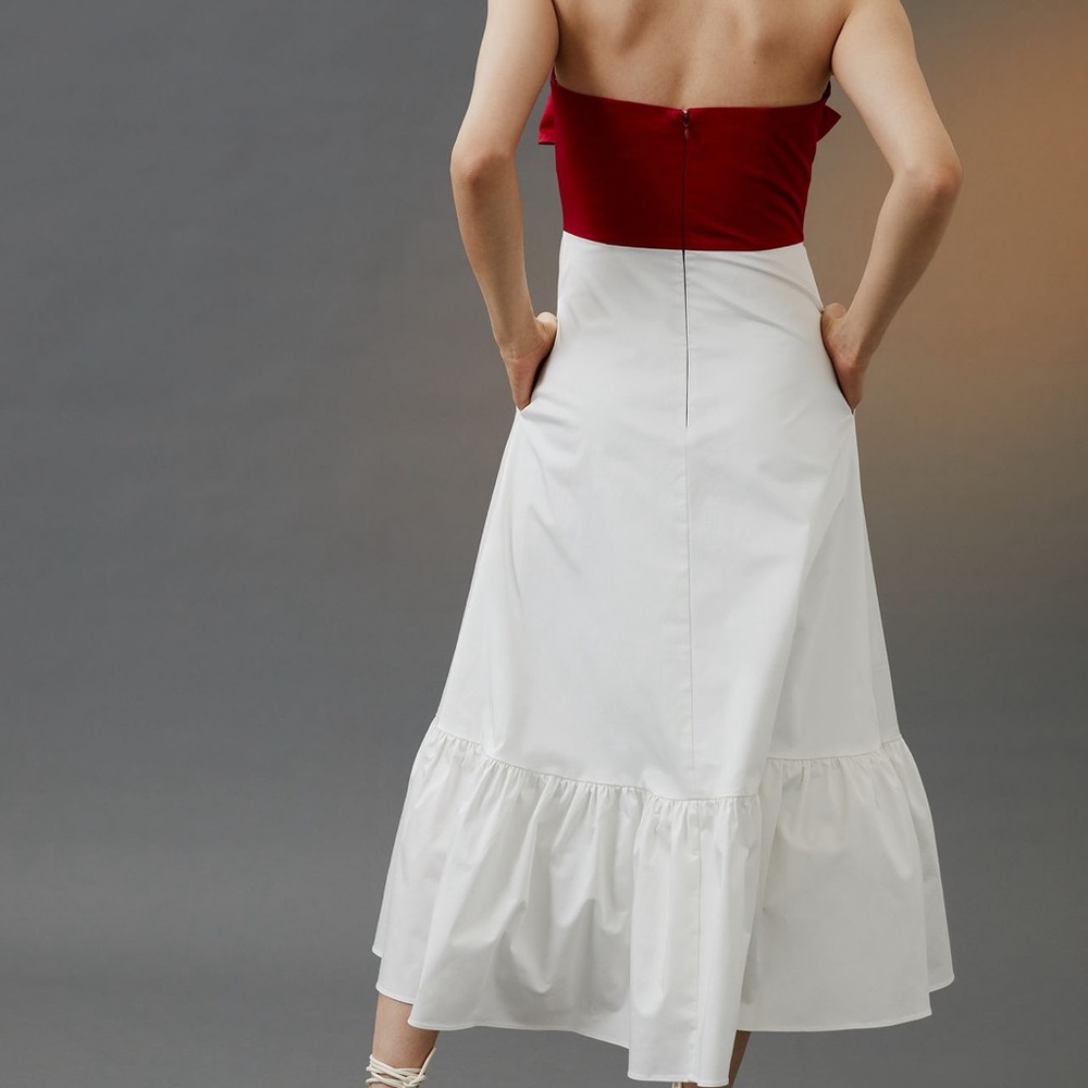 Anthropologie Hutch Red Motif bow dress 👗 - Picture 4 of 7